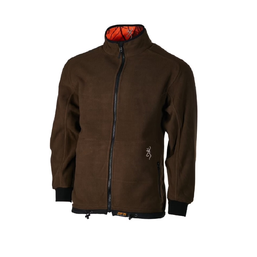 Ζακέτα Διπλής 'Οψης Powerfleece (Χακί/Πορτοκαλί Παραλλαγή) της Browning AKA67102 trazeras|AKA67102