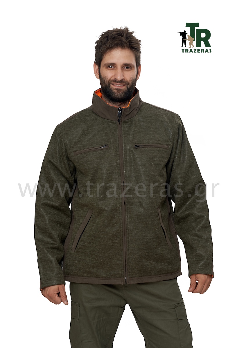 Μπουφάν Fleece Διπλής Όψης J-2 (Χακί – Παραλλαγή Πορτοκαλί) της VA, VAL18265 trazeras|VAL18265