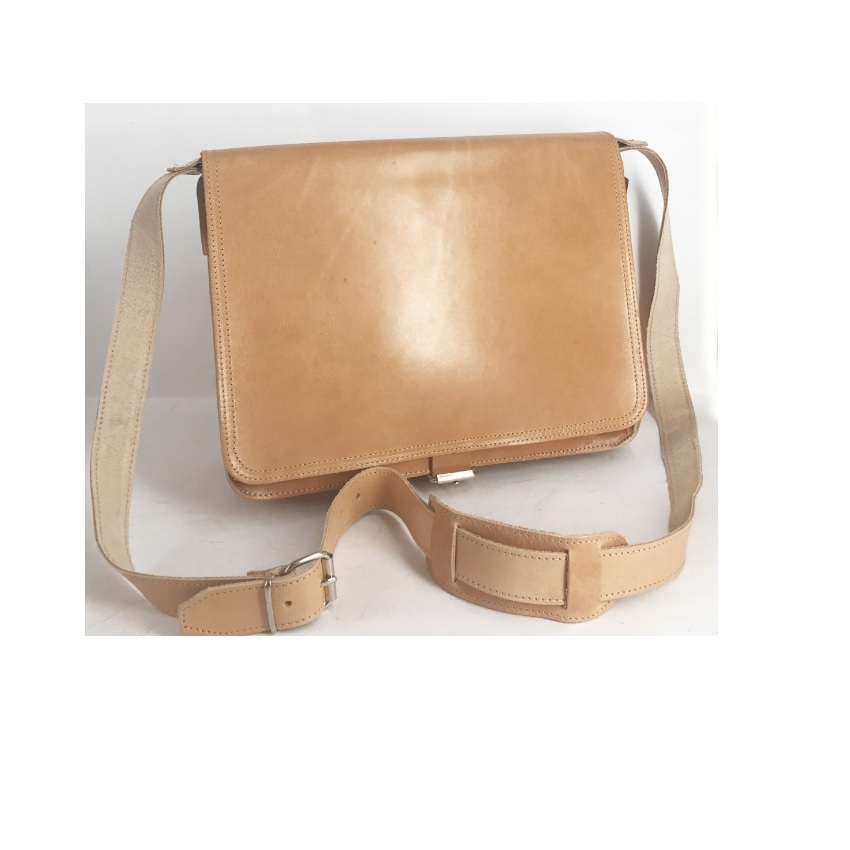 Δερμάτινη Ταχυδριμική Τσάντα Unisex Mod.102 (Φυσικό) της Kouros KOU47121 trazeras|KOU47121