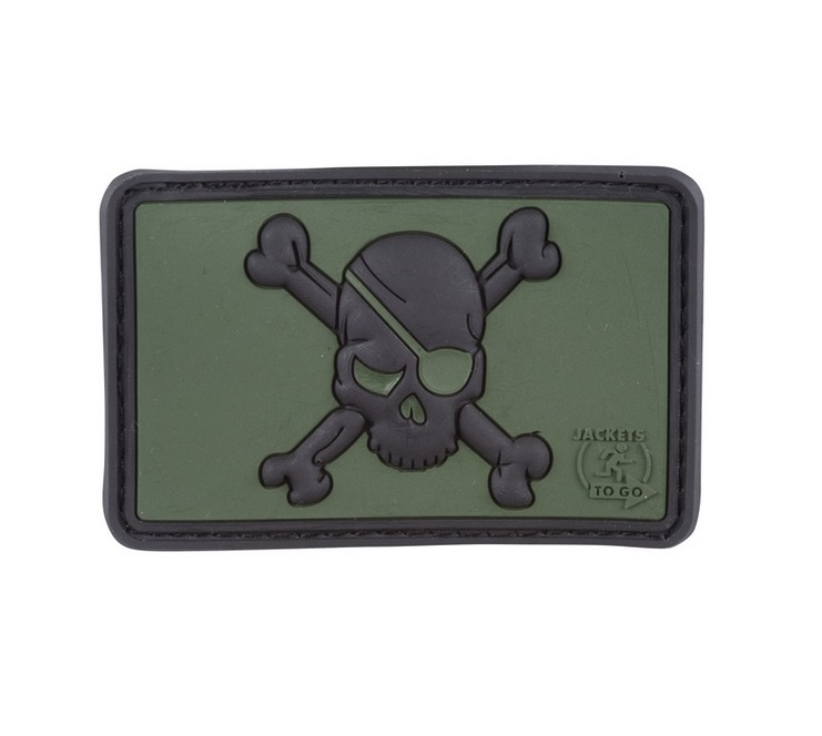 PVC Σήμα 3D Velcro Pirate Skull (Πράσινο) της Jackets to Go REC29462 trazeras|REC29462
