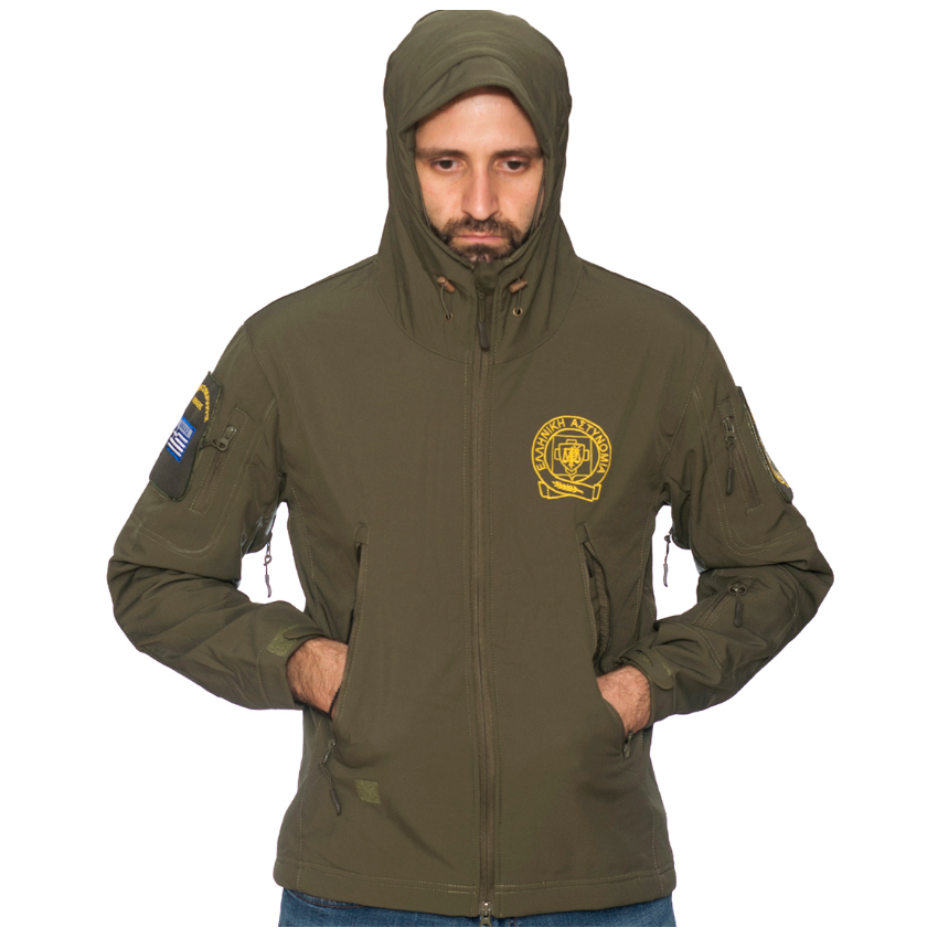 Αδιάβροχο Softshell Συνοριοφυλάκων με Αφαιρούμενα Διακριτικά της KSMB50549 trazeras|SMB50549