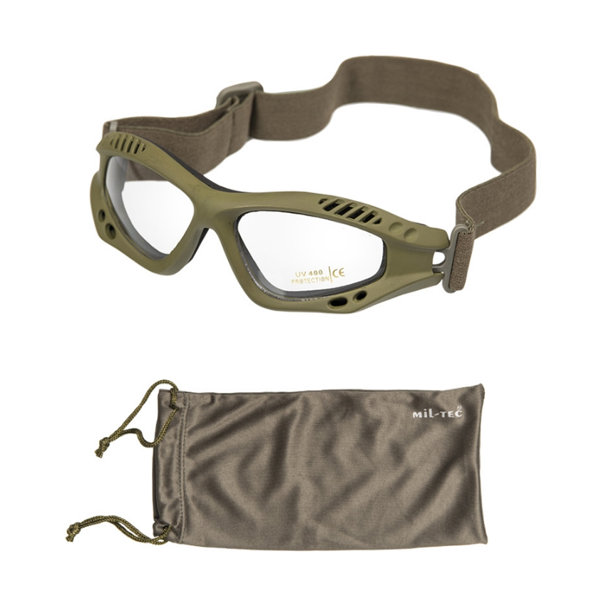 Γυαλιά με Λάστιχο Αρματιστή Commando Air Pro Smoke (Clear) της Mil-Tec STU55523 trazeras|STU55523