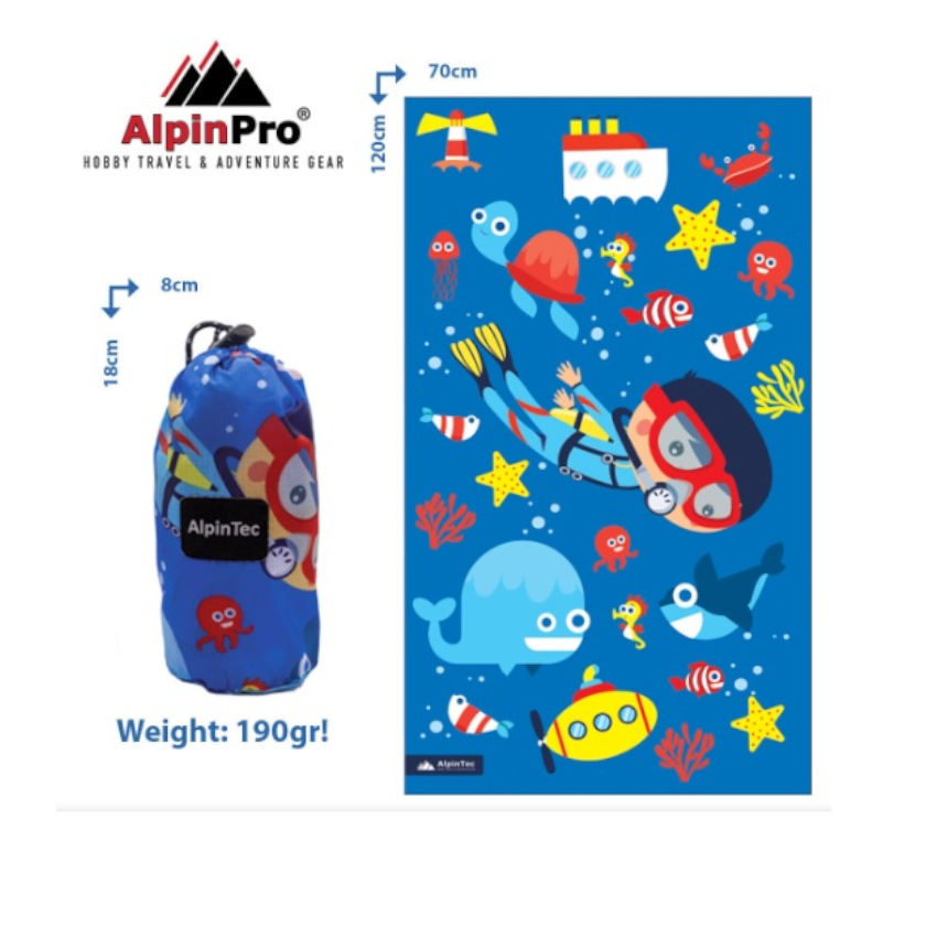 Παιδική Πετσέτα Microfiber DryFast Kids (3 Σχέδια) της Alpin KREO60062 trazeras|REO60062