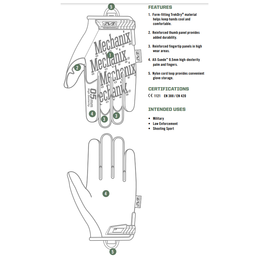 Γυναικεία Γάντια The Original Convert 0.5mm. της Mechanix VAS31347 trazeras|VAS31347