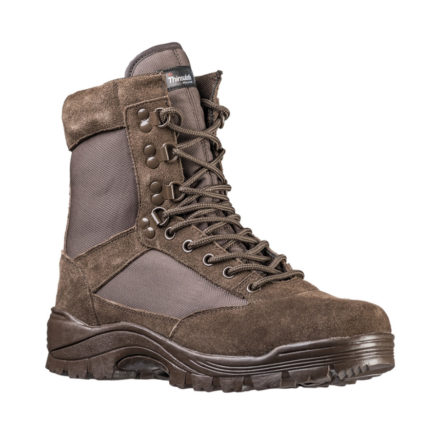 Άρβυλα με Φερμουάρ Boot Zip, High 8'' (Brown) της Mil-Tec STU46953 trazeras|STU46953