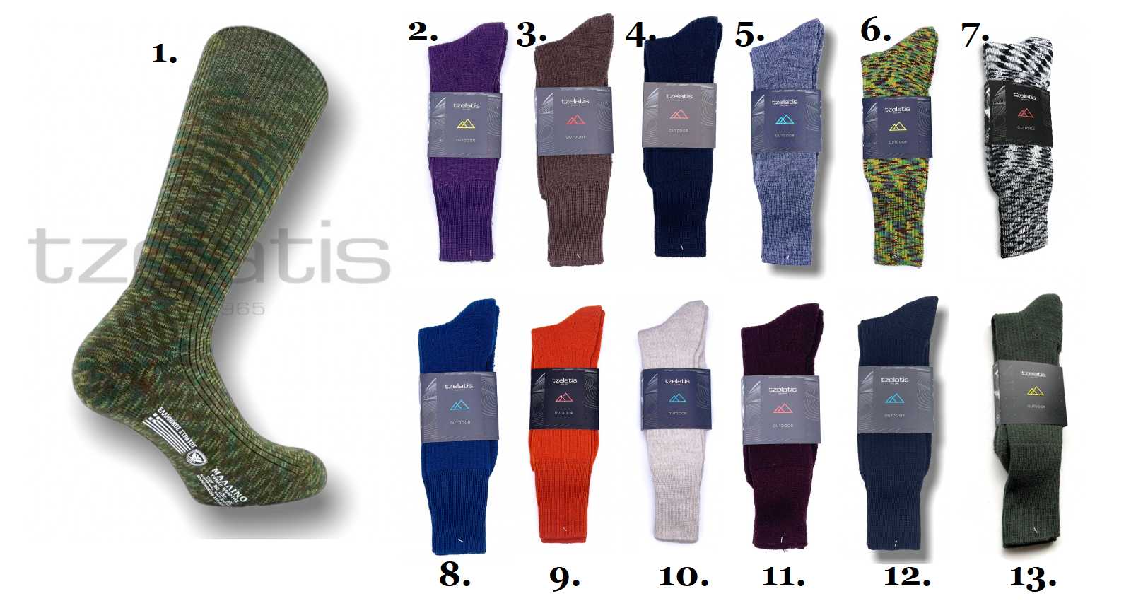 Κάλτσες Merino Mod.699, Μάλλινες (13 Χρώματα) της Tzelatis TZE55795 trazeras|TZE55795