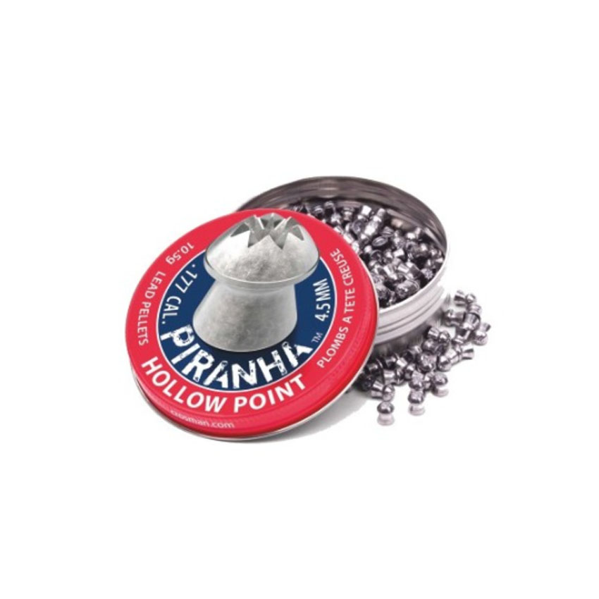 Βλήματα Αεροβόλου 4,5mm / 10,5gr Piranha Hollow Point, 400τμχ. της Crosman KIR35499 trazeras|KIR35499