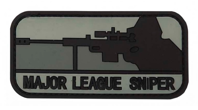 Σήμα PVC, Major Sniper League, 3D με Velcro (Γκρι με Μαύρο) της 101INC VAN43864 trazeras|VAN43864