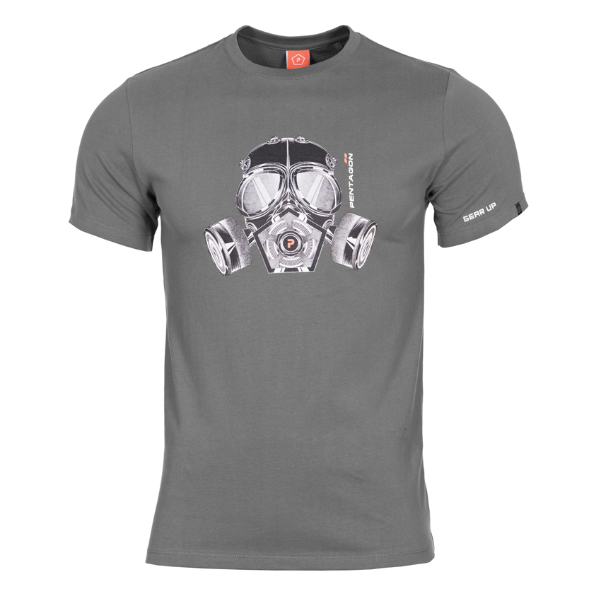 T-Shirt Gas Mask (Wolf Grey) της Pentagon PEN54672 trazeras|PEN54672