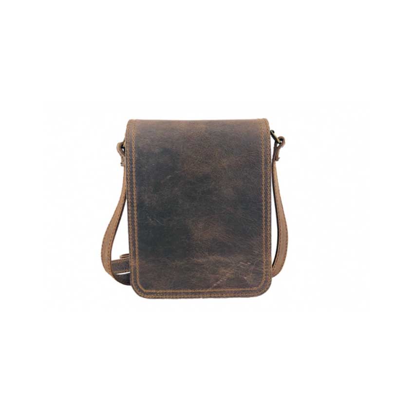 Δερμάτινο Τσαντάκι Unisex Mod.322 (Καφέ Σκούρο) της Kouros KOU47110 trazeras|KOU47110