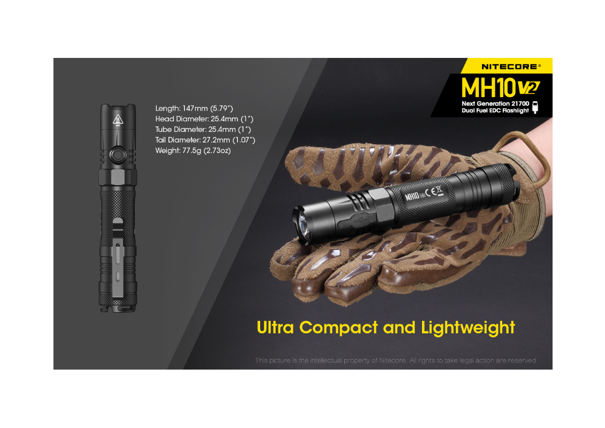 Φακός Led Multi Task Hybrid MH10V2 της Nitecore VAS53888 trazeras|VAS53888