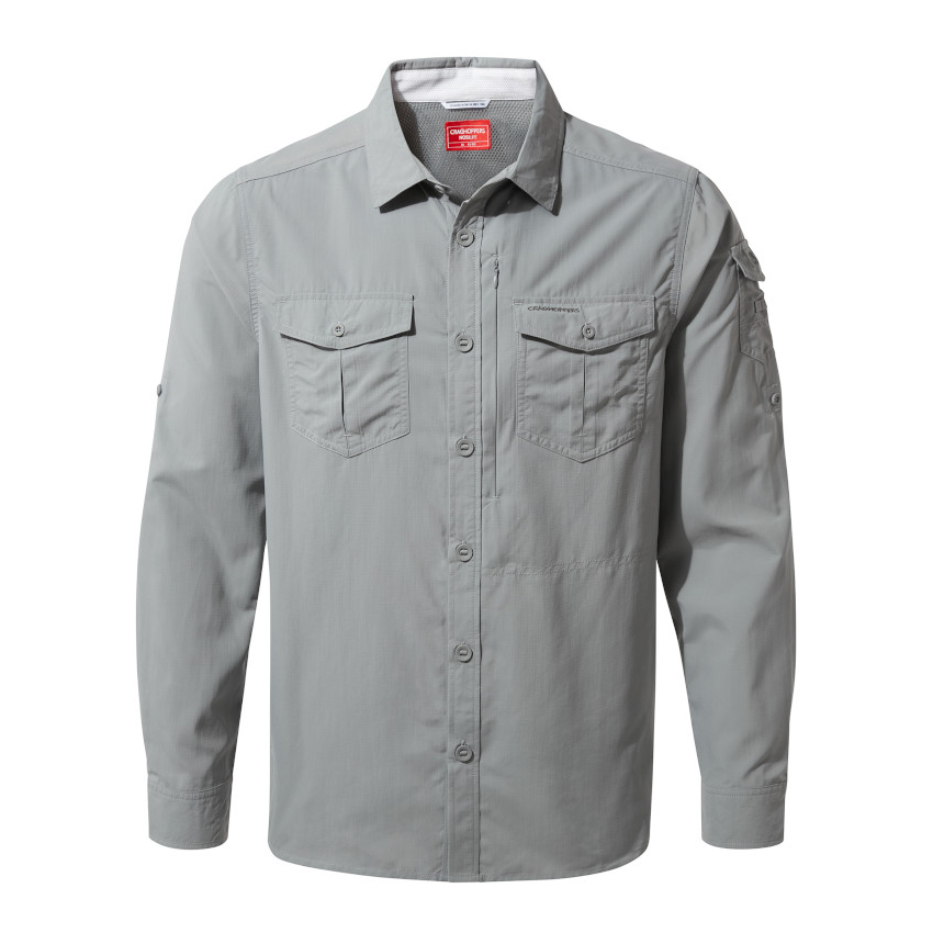 Πουκάμισο Nosilife Adventure II Long Sleeve Shirt CMS605 (Cloud Gray) της Craghoppers TOY55845 trazeras|TOY55845