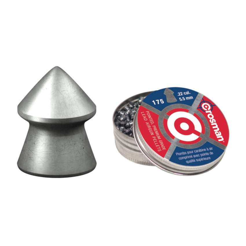 Βλήματα Αεροβόλου Pointed 5,5mm / 14,3gr με Μυτερή Κεφαλή 175τμχ. της Crosman KIR42938 trazeras|KIR42938