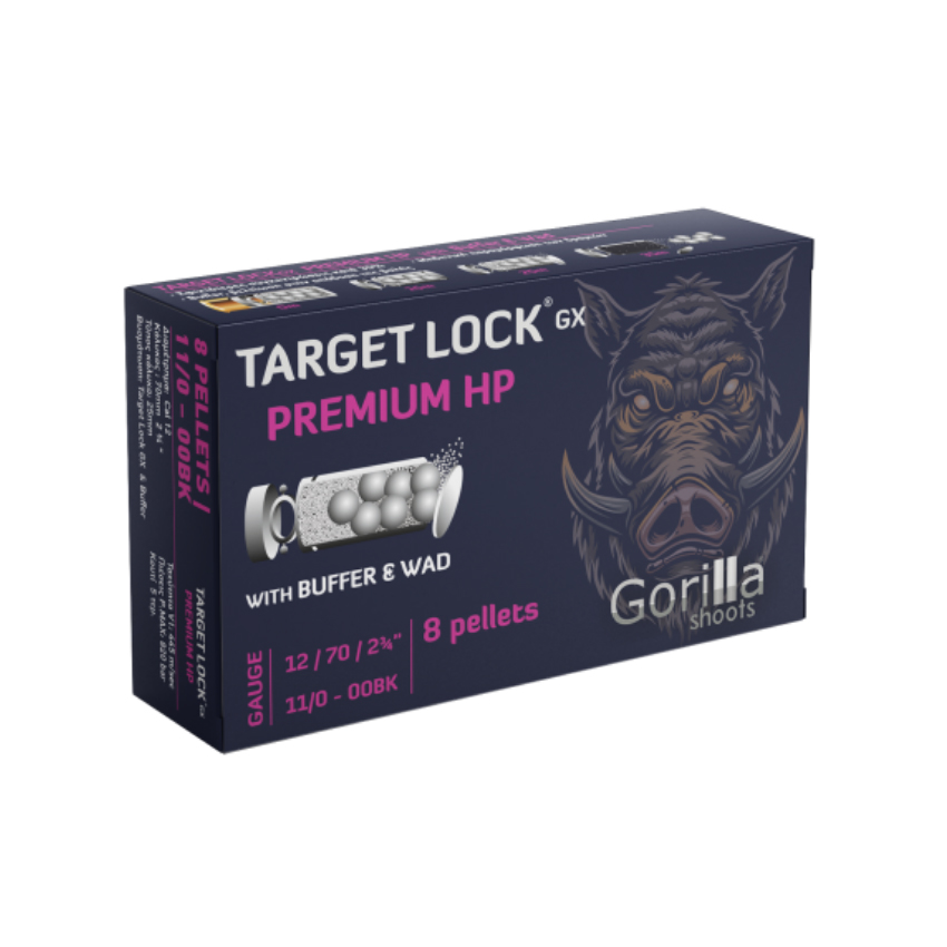 8-Βολα Φυσίγγια Target Lock GX Premium HP με Buffer & Wad της Gorilla GOR51606 trazeras|GOR51606