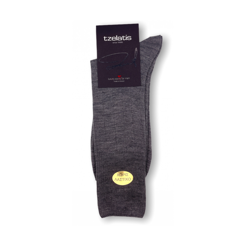 Ανδρικές Μάλλινες Κάλτσες Merino χωρίς Λάστιχο Mod.380, Μάλλινες (2 Χρώματα) της Tzelatis TZE55805 trazeras|TZE55805
