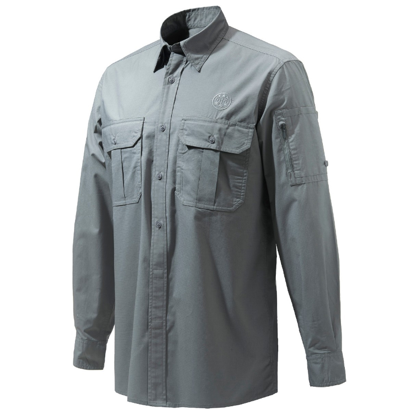 Πουκάμισο Mortirolo Shirt Long Sleeves (Γκρι) της Beretta KAL56765 trazeras|KAL56765