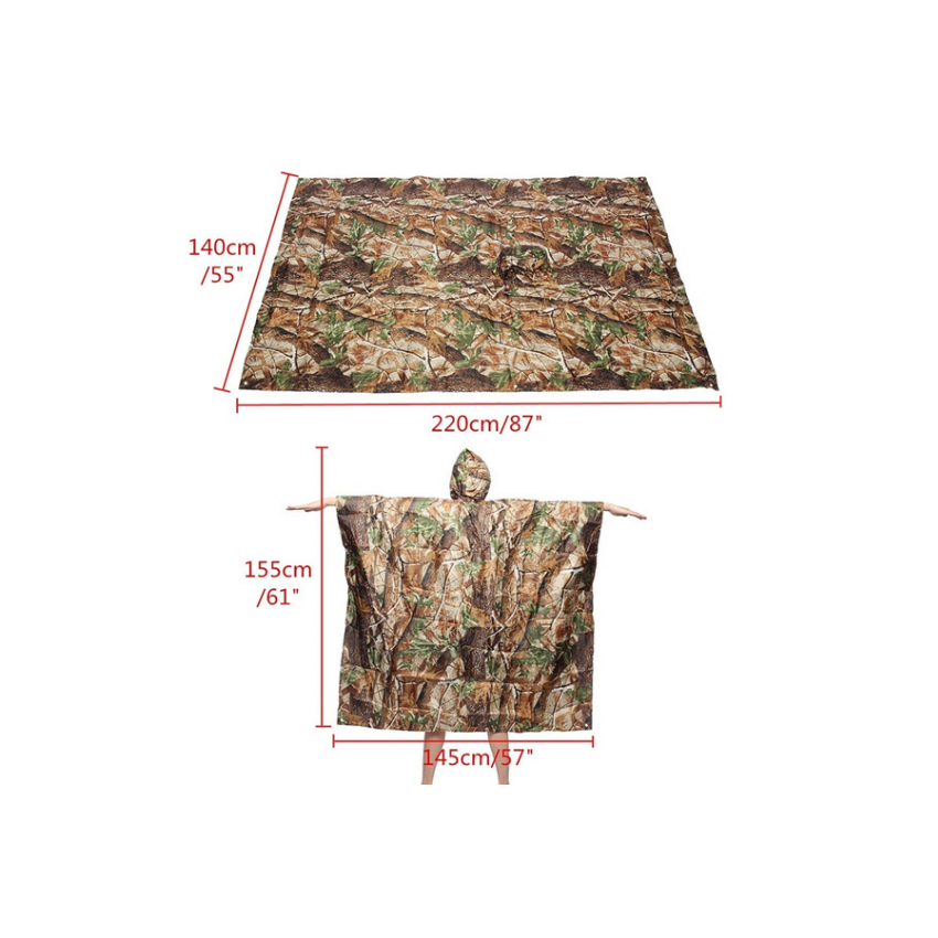 Πολυμορφικό Poncho 3 σε 1 Παραλλαγής Δάσους Της Trazeras Army KSMB57341 trazeras|SMB57341