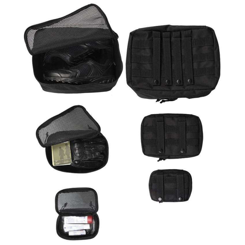 Τσαντάκια Γενικής Χρήσης 3 σε 1, Mesh Pouch (Black) της Mil-Tec STU44911 trazeras|STU44911