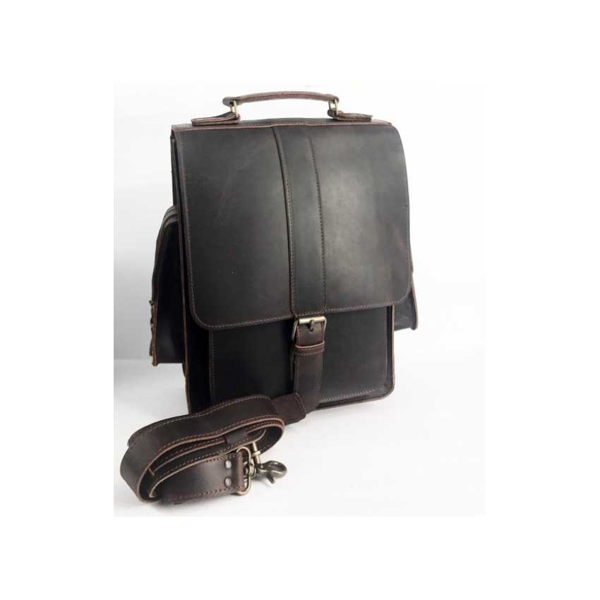 Δερμάτινη Τσάντα Unisex Mod.807 (Καφέ) της Kouros KOU50893 trazeras|KOU50893