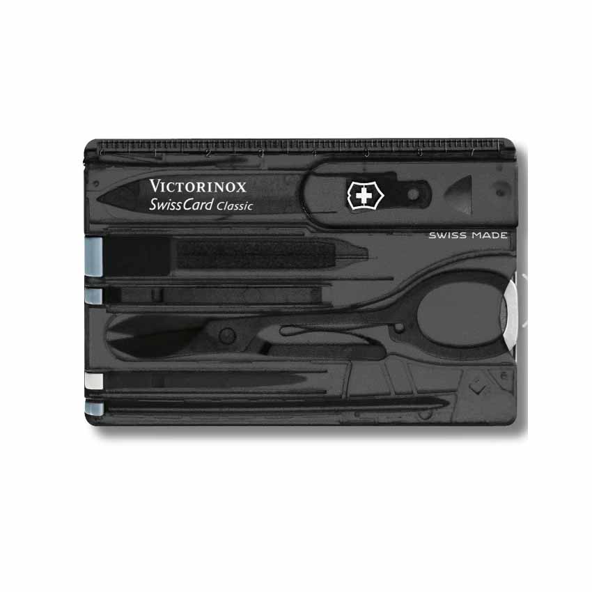 Πολυεργαλείο SwissCard (Black Translucent) της Victorinox CAR51666 trazeras|CAR51666