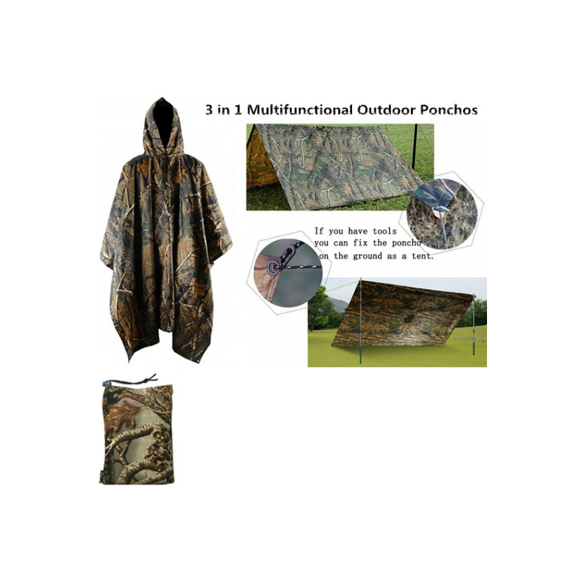 Πολυμορφικό Poncho 3 σε 1 Παραλλαγής Δάσους Της Trazeras Army KSMB57341 trazeras|SMB57341