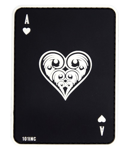 Σήμα PVC, Ace Of Hearts, 3D με Velcro της Van Os VAN37842 trazeras|VAN37842