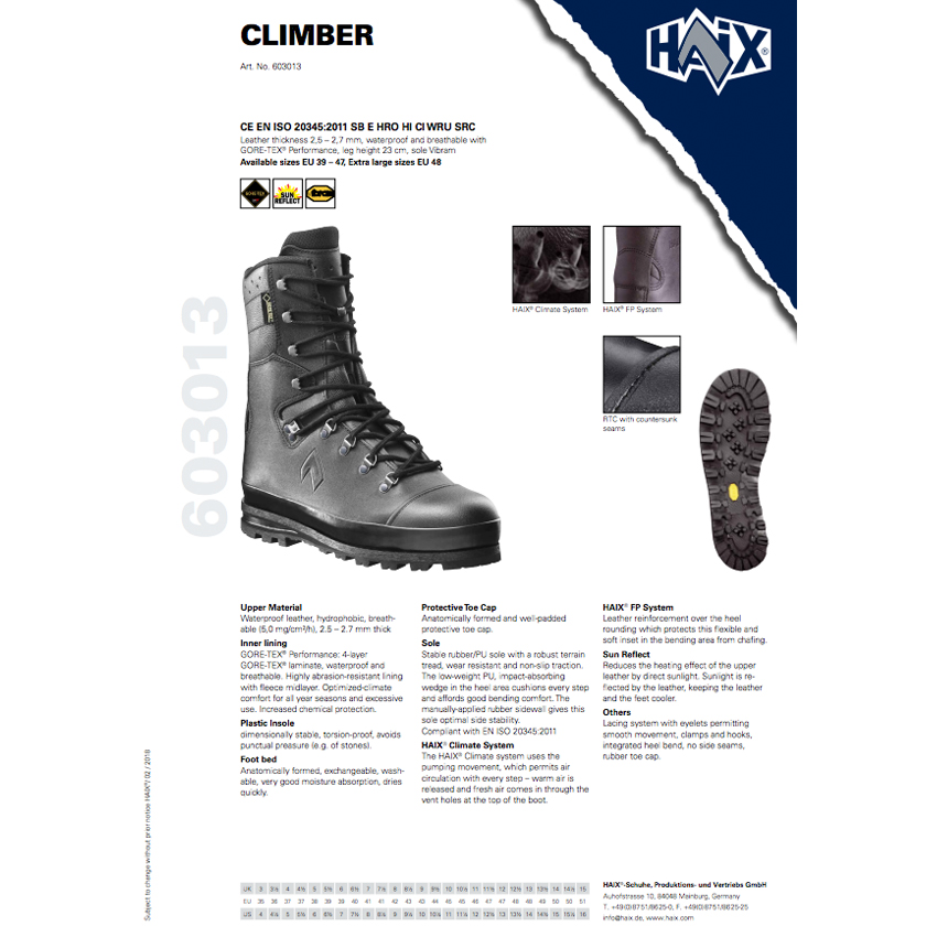 Άρβυλα Ασφαλείας Gore-Tex Climber, High 9'' (Black) της Haix HAI26953 trazeras|HAI26953