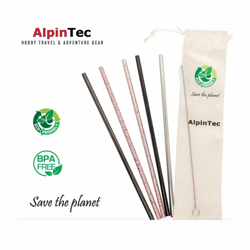 Καλαμάκια Οικολογικά Ίσια 6mm (5 Τεμάχια) της Alpin Tech KREO52506 trazeras|REO52506