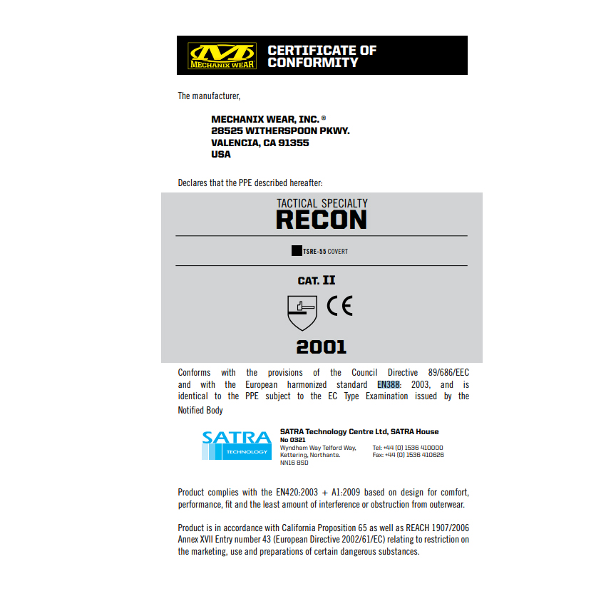 Γάντια Recon Covert της Mechanix VAS25113 trazeras|VAS25113
