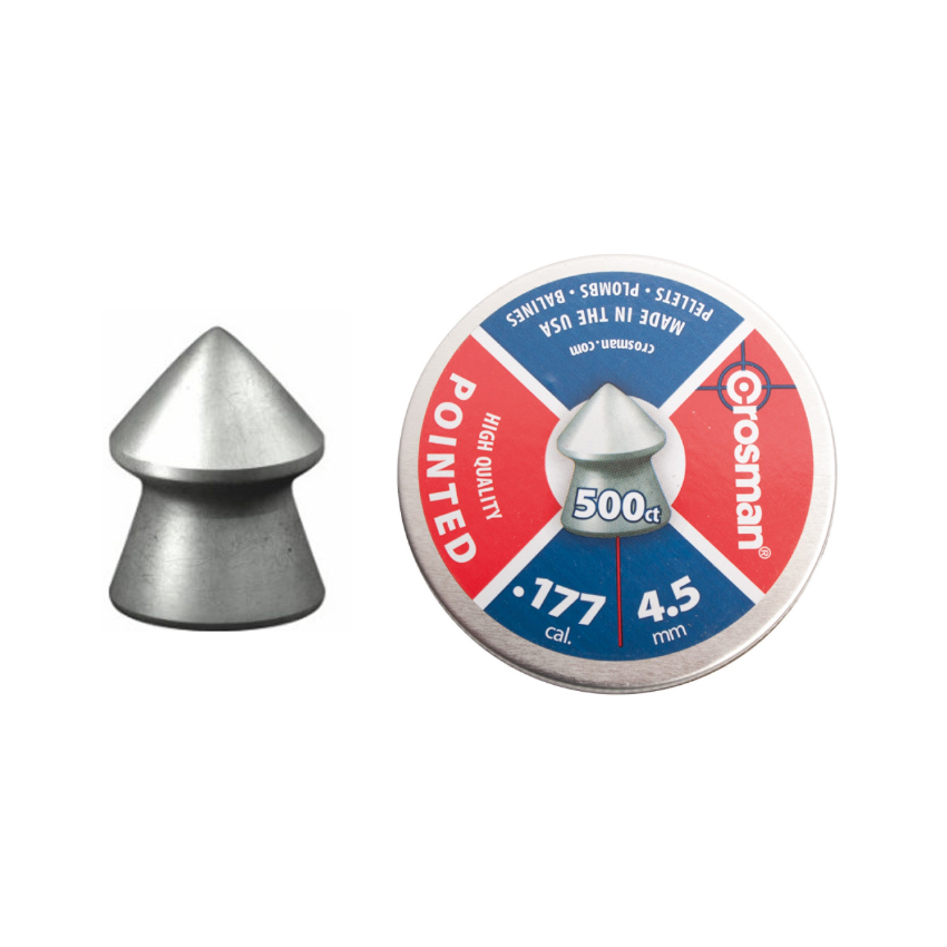 Βλήματα Αεροβόλου 4,5mm / 7,4gr Pointed με Μυτερή Κεφαλή, 500τμχ. της Crosman KIR35504 trazeras|KIR35504