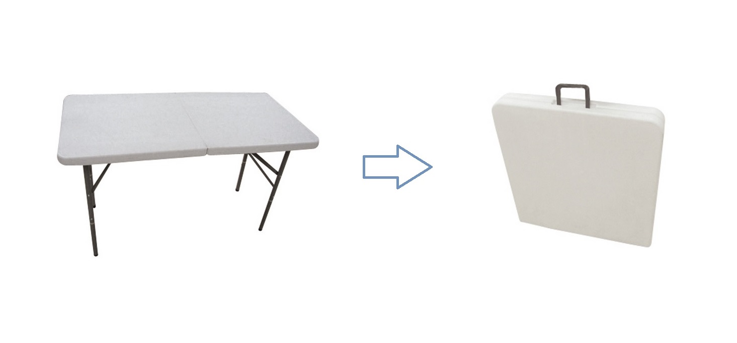 Πτυσσόμενο Τραπέζι 122cm. UNI10525 trazeras|UNI10525