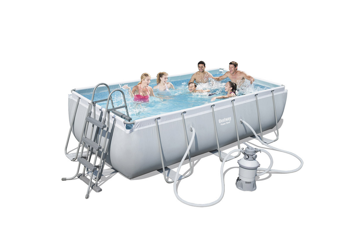 Πισίνα 404x201x100cm Power Steel Rectangular Frame Pool της Bestway UNI54239 trazeras|UNI54239
