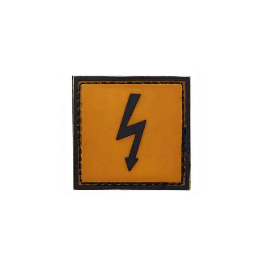 Σήμα PVC, Dangerous Voltage, 3D με Velcro (Πορτοκαλί) της 101INC VAN43868 trazeras|VAN43868