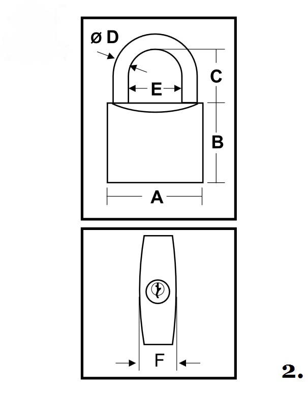 Μακρύλαιμο Ανοξείδωτο Λουκέτο Θαλάσσης 40mm, Medium της Sealock LAL22512 trazeras|LAL22512