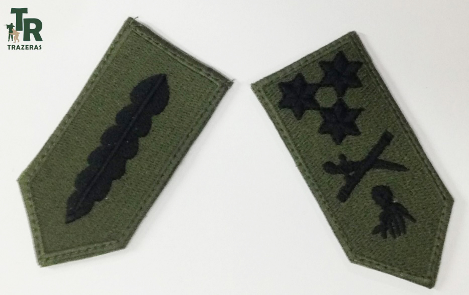 Σήμα Πέτου Αντιστράτηγου με Velcro, Χαμηλής Ορατότητας (Ζεύγος) της Chris TRA27163 trazeras|TRA27163