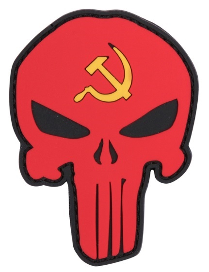 Σήμα PVC, Σφυροδρέπανο+Punisher, 3D Patch της Van Os VAN39741 trazeras|VAN39741