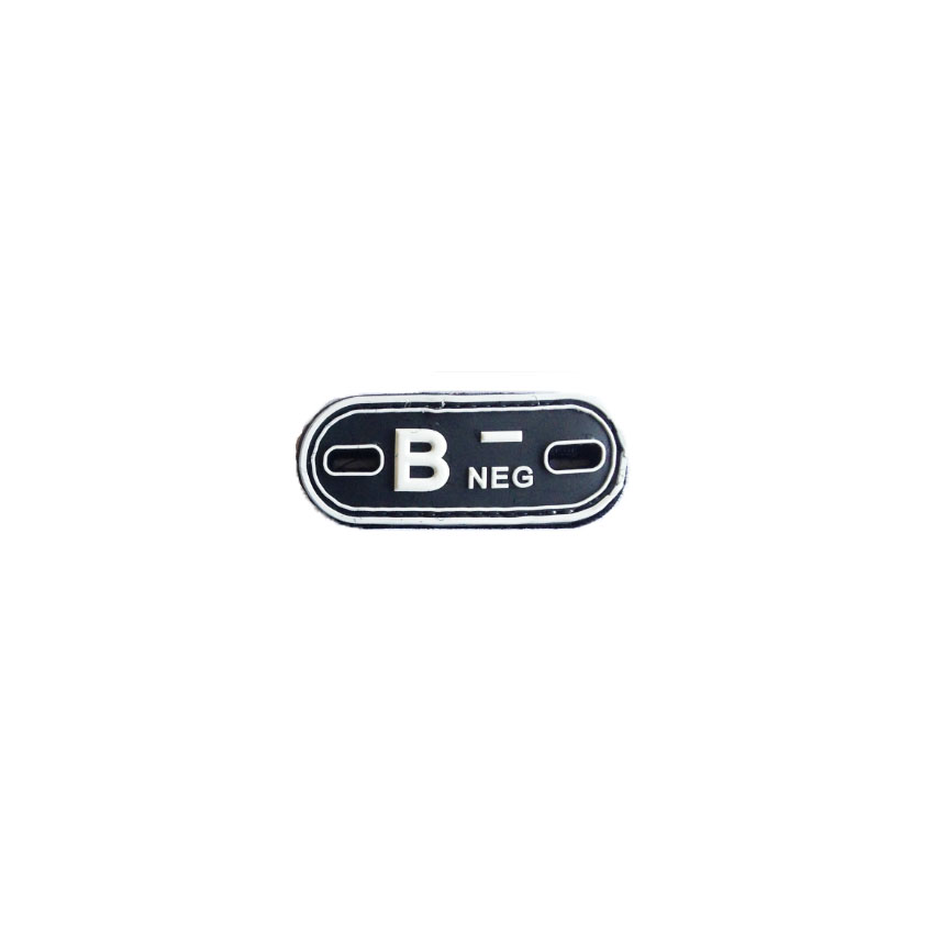 PVC Σήμα Ομάδα Αίματος B- (Μαύρο / Λευκό) VAL47742 trazeras|VAL47742