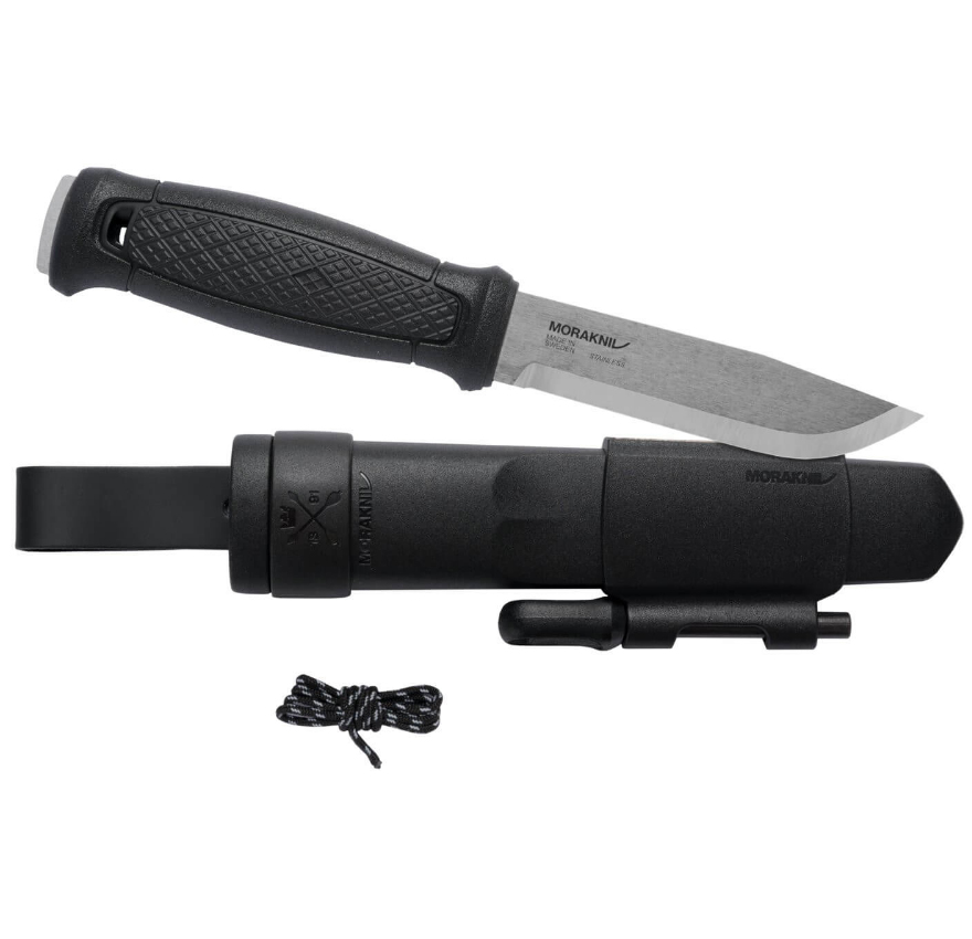 Μαχαίρι Garberg Black (S) με Survivor Kit της Morakniv VEL54683 trazeras|VEL54683