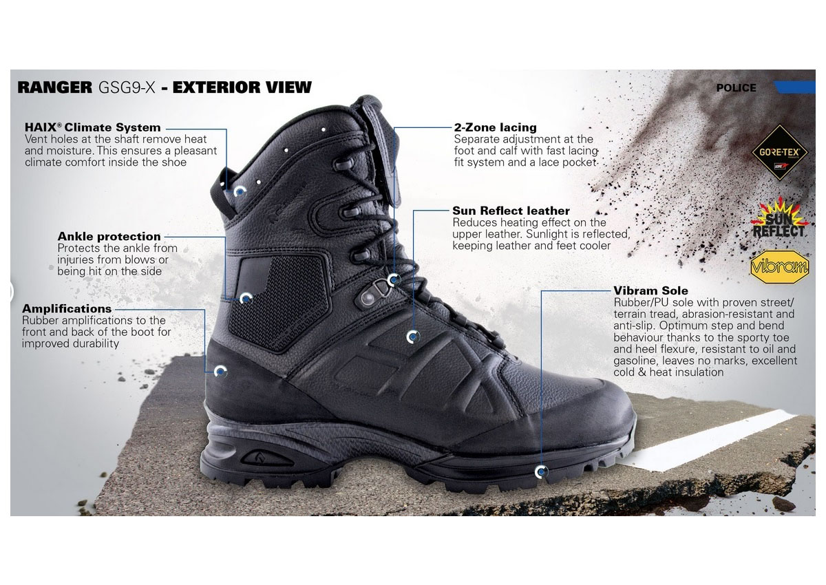 Άρβυλα GTX Ranger GSG9-X High 8'' (Black) της Haix HAI26909 trazeras|HAI26909