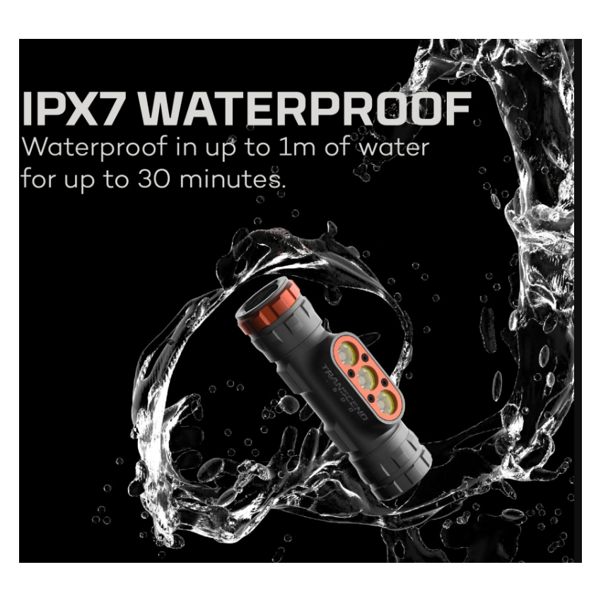 Αδιάβροχος Φακός Κεφαλής Transcend 1500 Rechargeable της Nebo NEB58364 trazeras|NEB58364