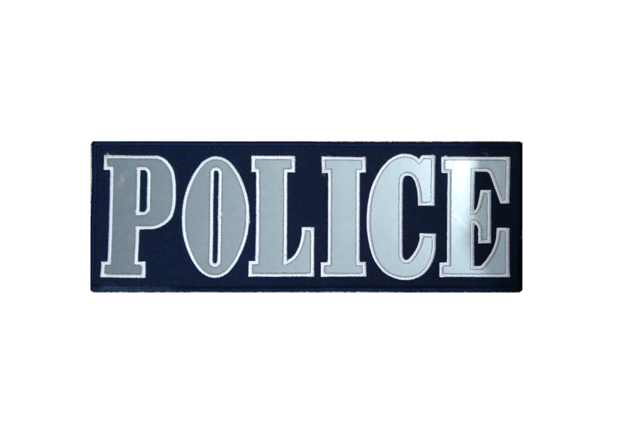 Σήμα Πλάτης Police με Ανακλάζον Γράμματα (Μπλε με Γκρι) της Chris CHR54058 trazeras|CHR54058