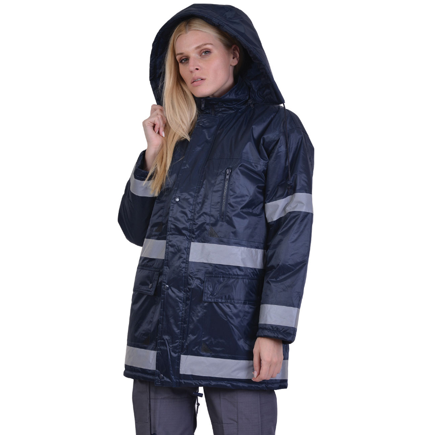 Unisex Τζάκετ Parka με Ανακλαστικές Ταινίες (Μπλε) της Ergo Line ERG32404 trazeras|ERG32404