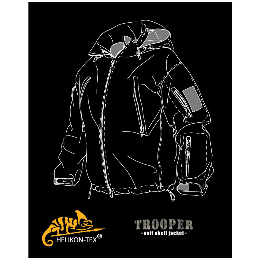 Trooper Softshell Τζάκετ (Black) της Helikon-Tex HEL20136 trazeras|HEL20136