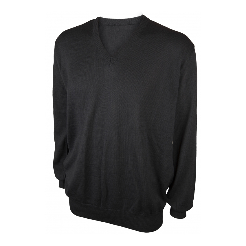 Λεπτό Πουλόβερ Wooly Pully με V Λαιμόκοψη (Μαύρο) της Cotonlaine COT57514 trazeras|COT57514