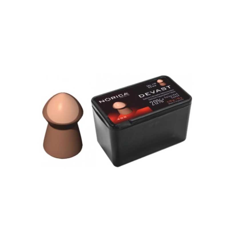Βλήματα Αεροβόλου 5,5mm / 21gr Devast, 200τμχ. με Στρογγυλή Κεφαλή της Norica KIR35560 trazeras|KIR35560