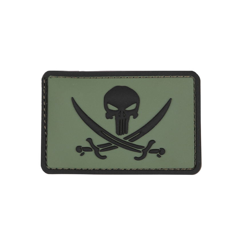 Σήμα PVC, Punisher Pirate, 3D με Velcro (Πράσινο/Μαύρο) της Van Os VAN53614 trazeras|VAN53614