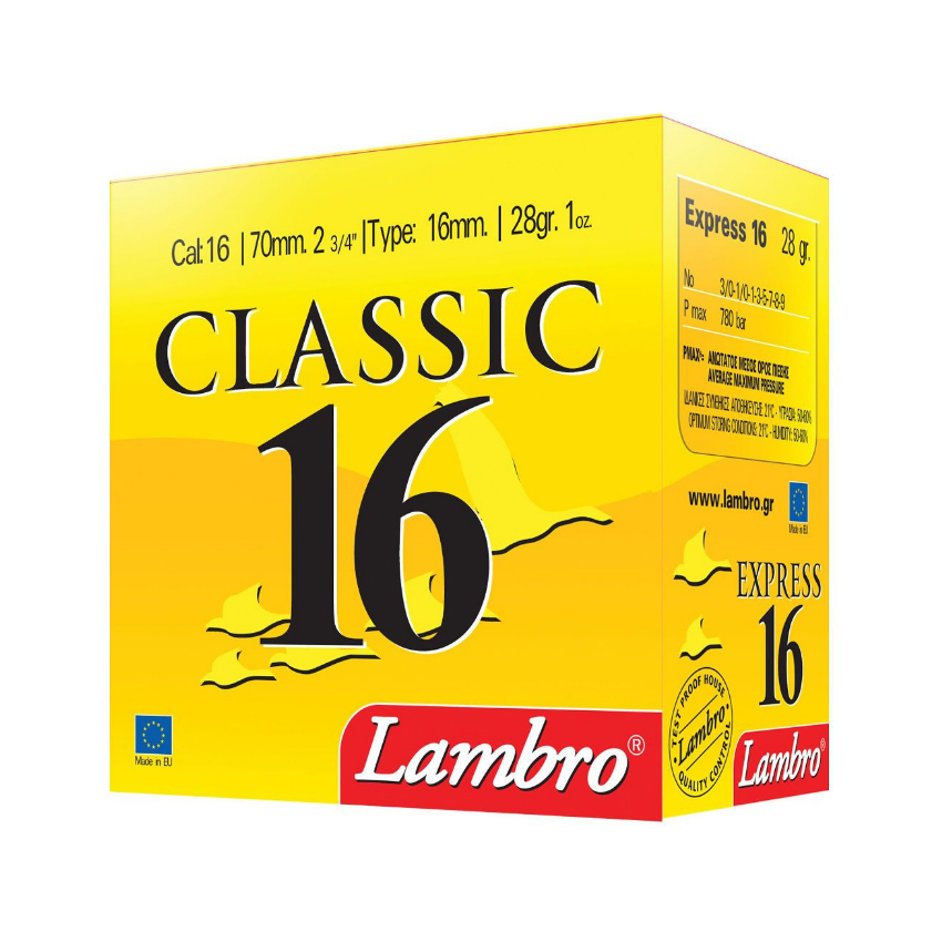 Φυσίγγια 28g Classic, 16/70 Cal. της Lambro LAM13738 trazeras|LAM13738