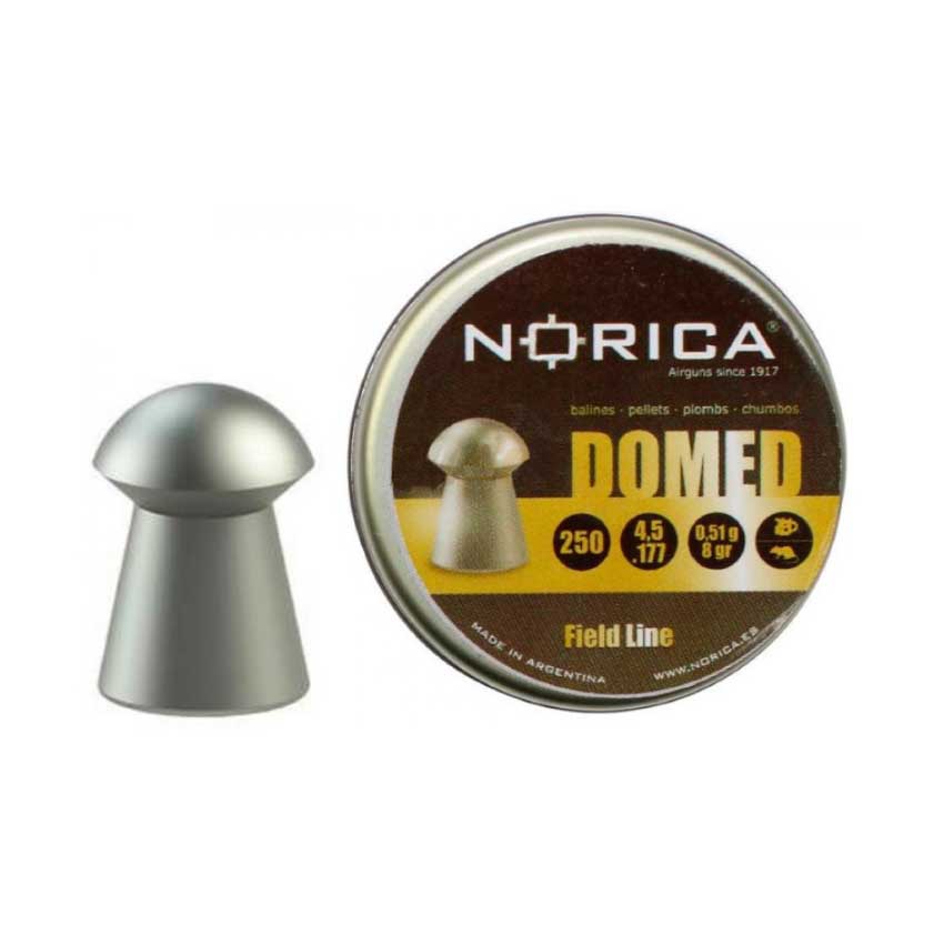 Βλήματα Αεροβόλου Domed 4,5mm / 8gr με Στρογγυλή Κεφαλή, 250τμχ. της Norica KIR42949 trazeras|KIR42949