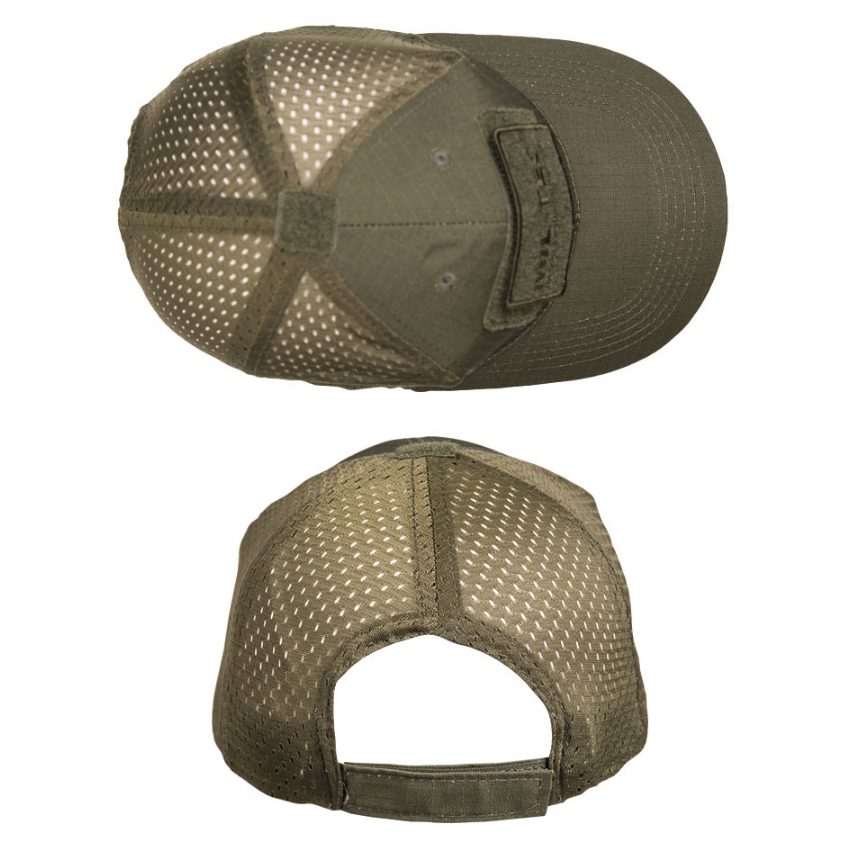 Δικτυωτό Καπέλο Baseball με Velcro για Σήματα (Πράσινο) της Mil-Tec STU49169 trazeras|STU49169