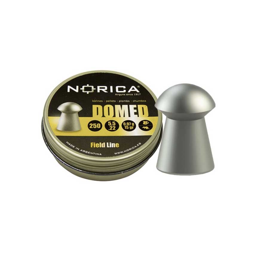 Βλήματα Αεροβόλου Domed 5,5mm / 15gr με Στρογγυλή Κεφαλή 250τμχ. της Norica KIR42950 trazeras|KIR42950